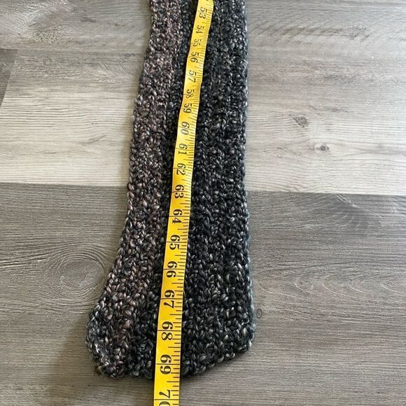 Soft Scarf Handmade Acrylic Dark Teal Grey Purple NEW Fall Outdoor - Picture 6 of 7